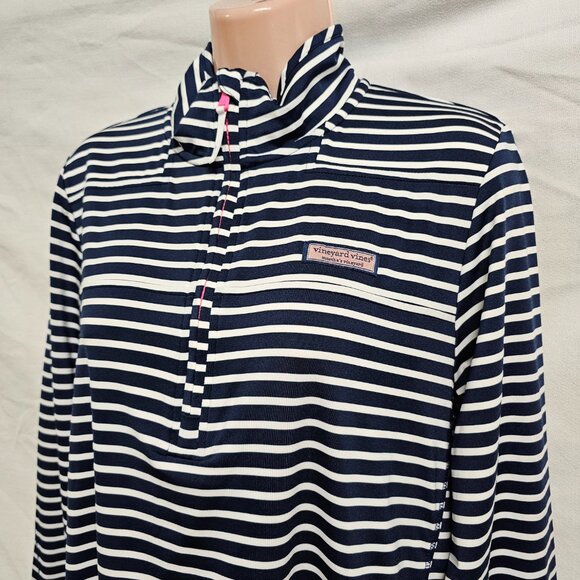 Vineyard Vines Dreamcloth® The Shep Shirt Top Blouse Women Size M Striped - Picture 12 of 14